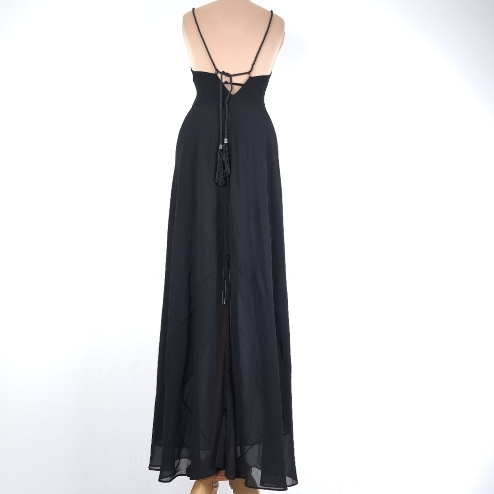 Victorias Secret Sheer Lace Up Maxi With Back Slit Size 4 - Picture 2 of 11